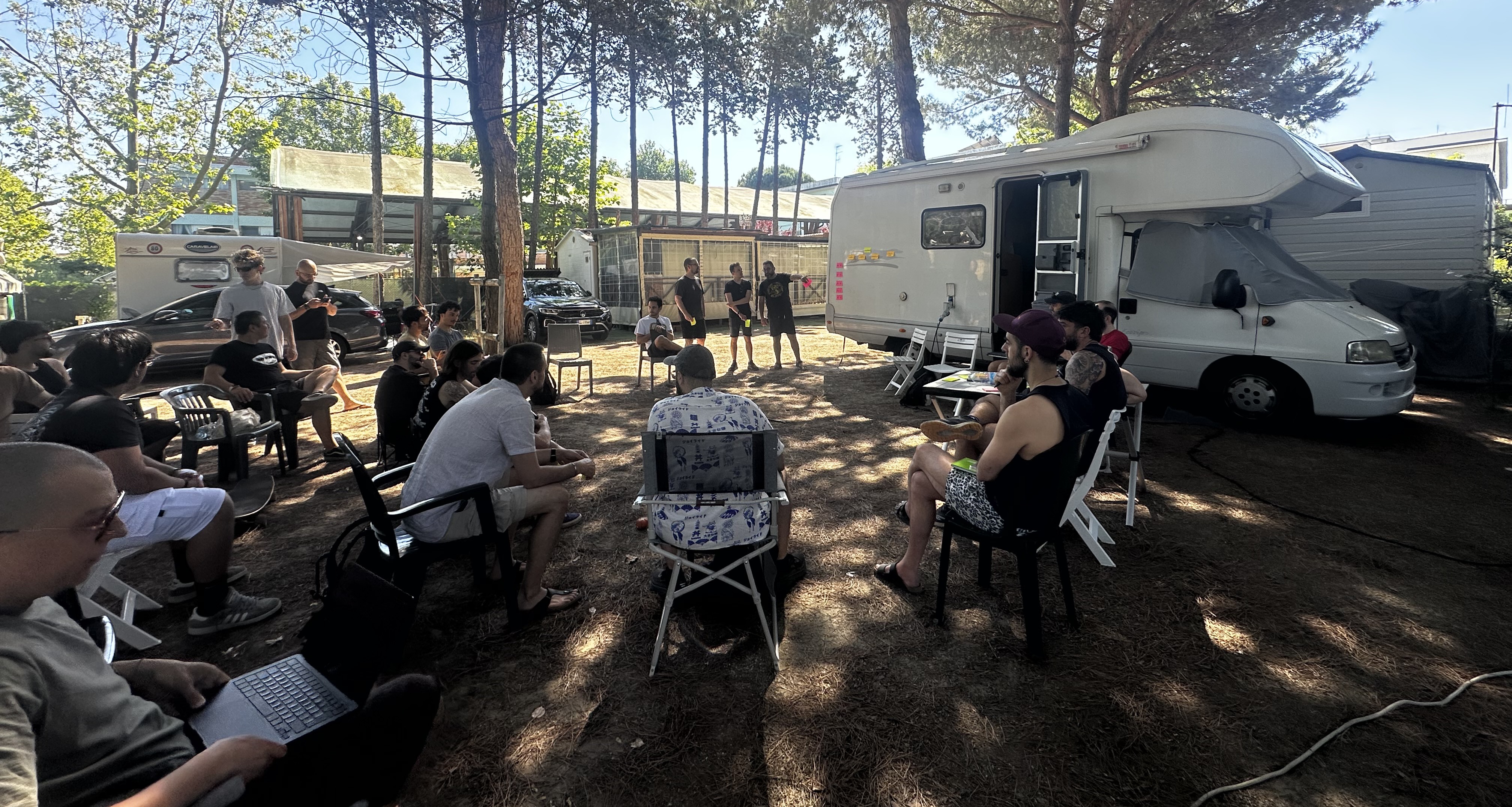 camper in campeggio